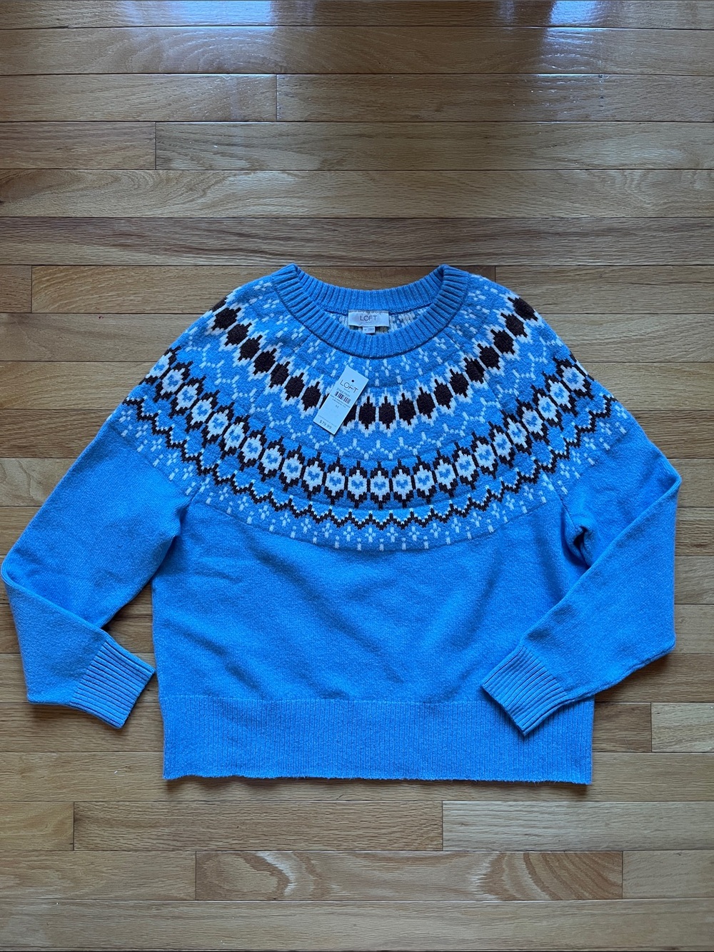 BNWT LOFT Fair Isle Knit Sweater